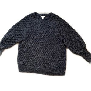 Terra & Sky Charcoal Grey Balloon Sleeve Sweater / 2X